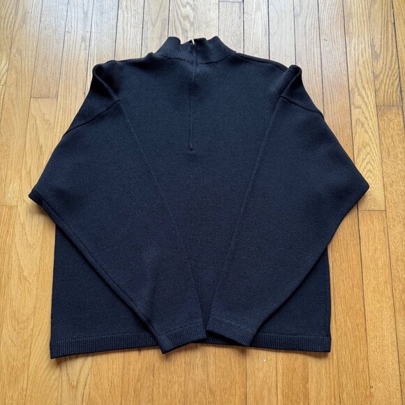 St. John Basics by Marie Gray Size L Black Knit Long Sleeve Mock Neck Sweater - Picture 10 of 12